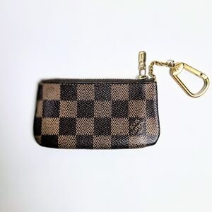 LOUIS VUITTON Damier Ebene Key Pouch Wallet With Zipper